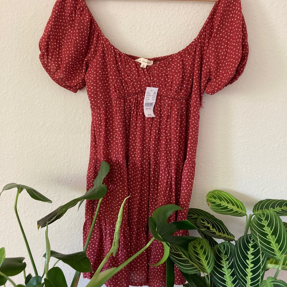red white flower dress ❤️